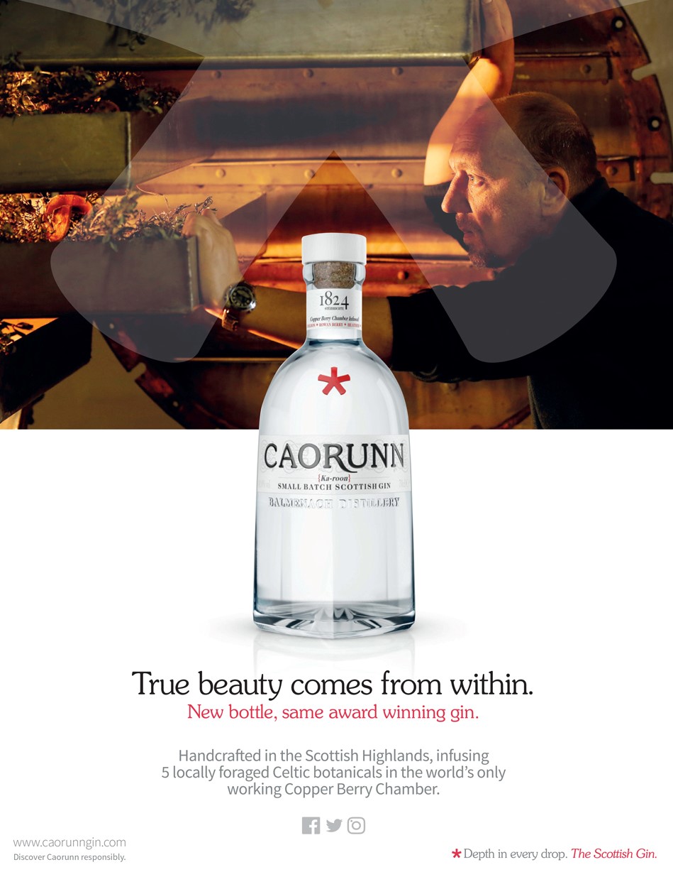 Caourunn small batch scottish gin image